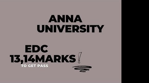 ec3301 |EDC|ANNA UNIVERSITY|Important questions 13,14 marks💯easy to pass
