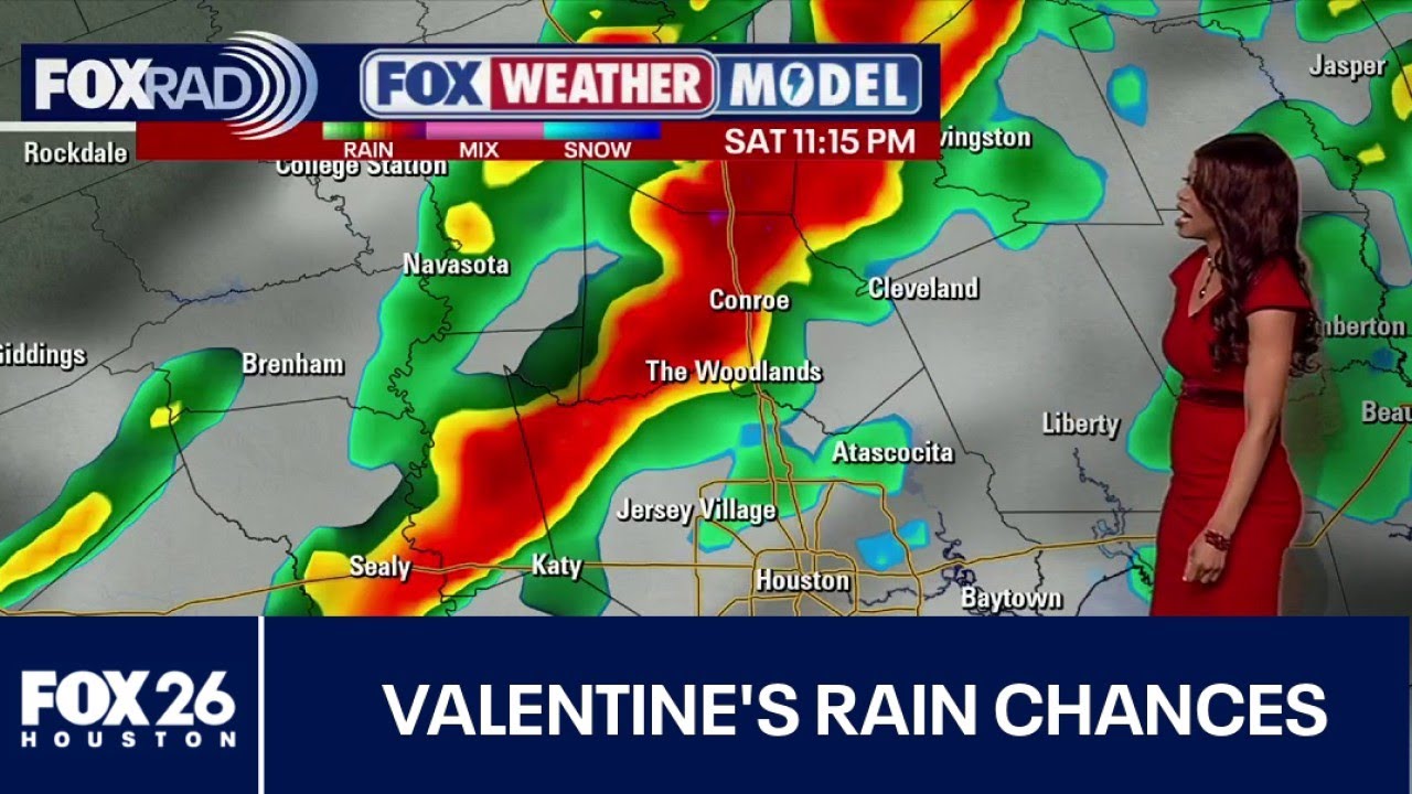 Houston weather: Rain chances for Valentine's Day - YouTube