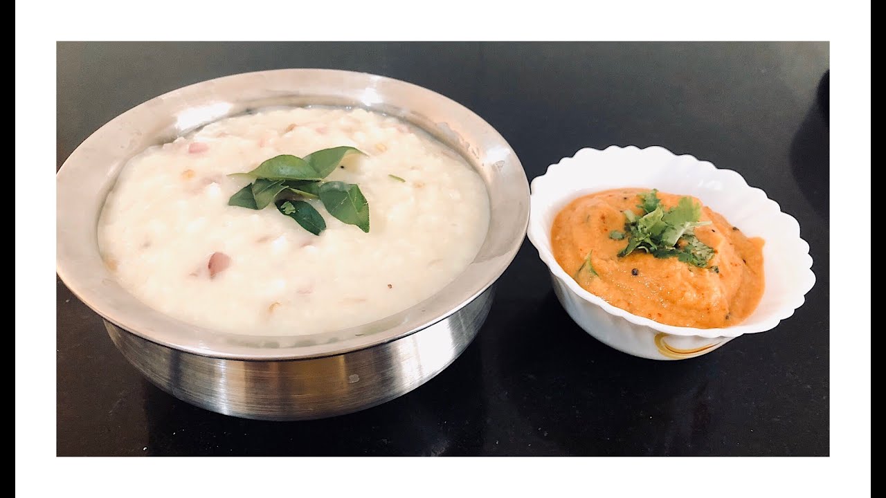COCONUT MILK PORRIDGE | ONION CHUTNEY | RICE PORRIDGE | THENGAI PAAL ...