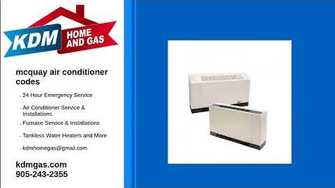 mcquay air conditioner codes