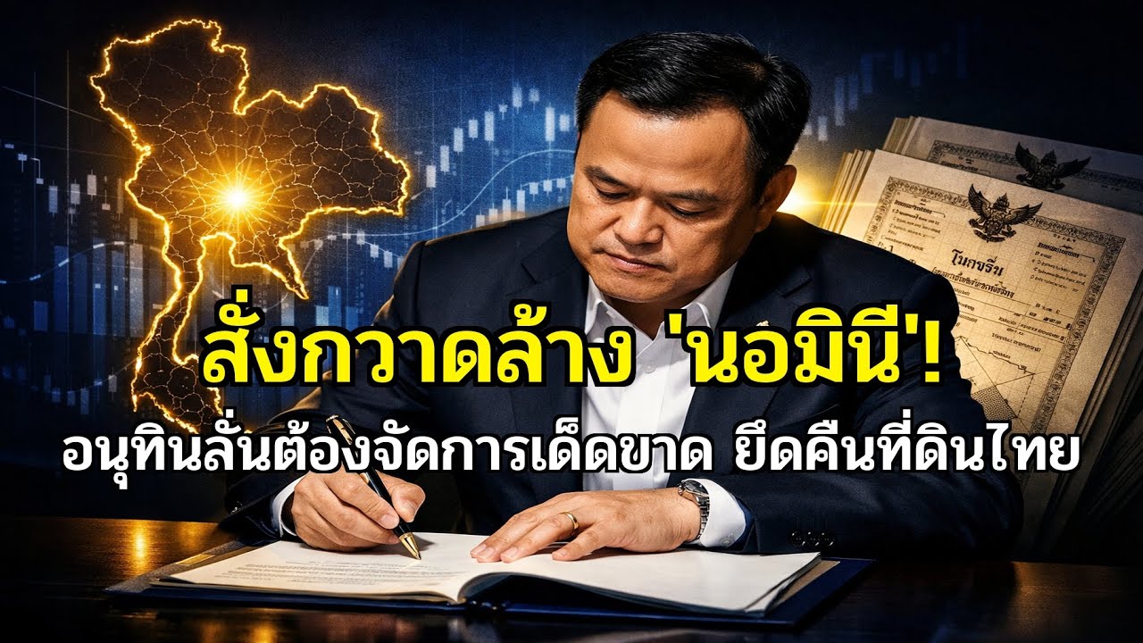 ล้างบาง 'นอมินี'! 'อนุทิน' สั่งยึดคืนที่ดินต่างชาติ แย่งอาชีพคนไทย