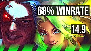 KAYN vs ZERI (JGL) | 9/1/4, 68% winrate, Legendary | BR Grandmaster | 14.9