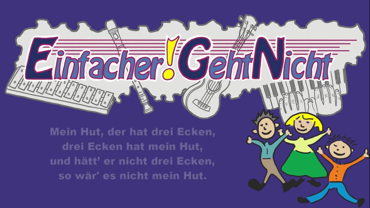 Mein Hut, der hat drei Ecken (Instrumental Kinderlied) YouTube Mein Hut, der hat drei Ecken (Instrumental Kinderlied) YouTube