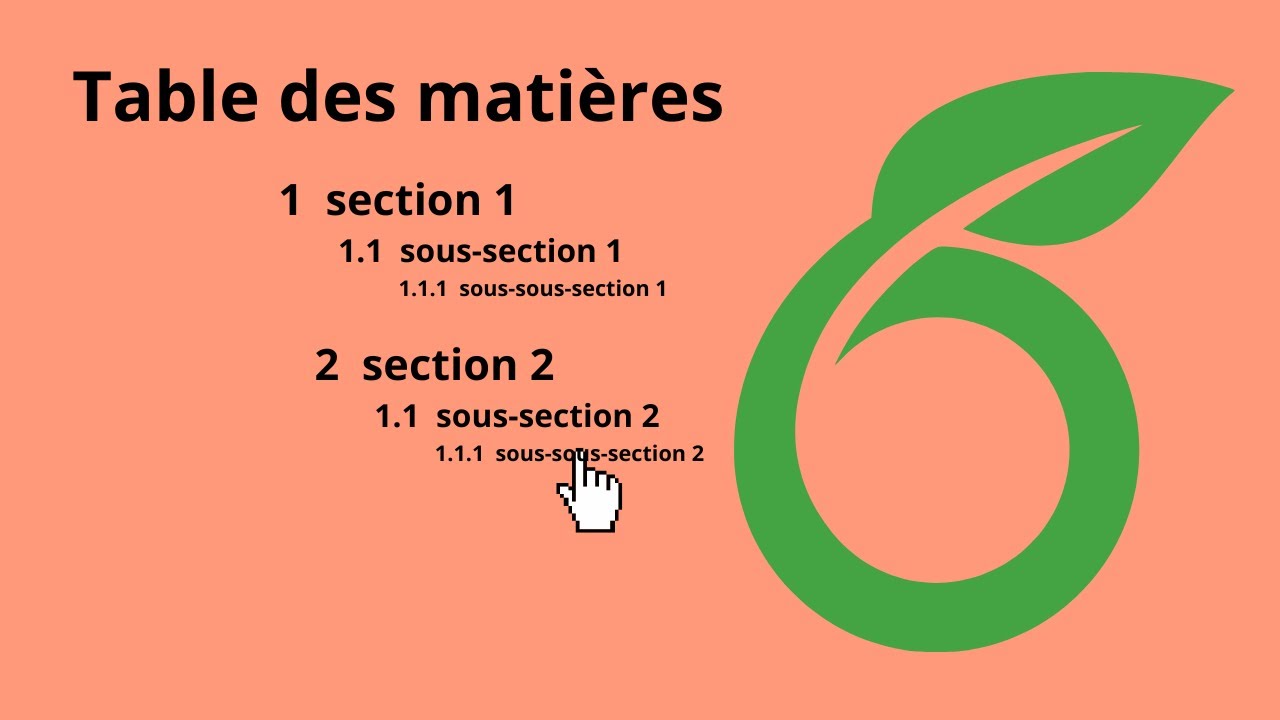 Table des matières cliquable sur Overleaf, éditeur LateX en ligne.