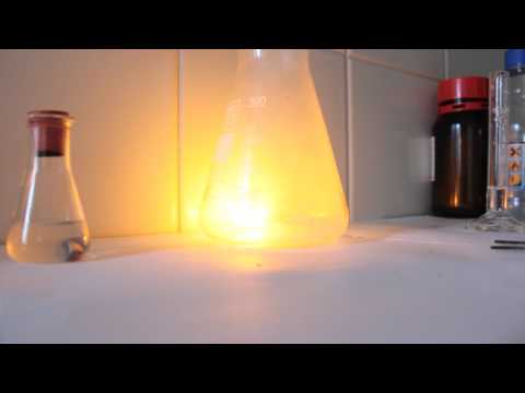 Burning sodium metal in oxygen