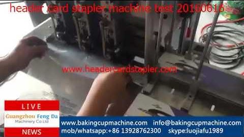 automatic header card stapler machine