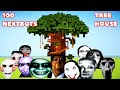 SURVIVAL TREE HOUSE WITH 100 NEXTBOTS in Minecraft! Gameplay! Coffin Meme!