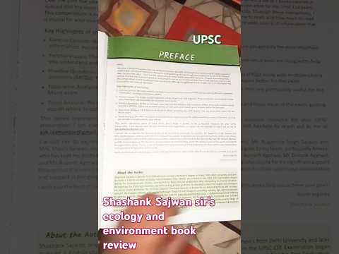 Shashank Sajwan sir's ecology and environment book review 📚📖  or UPSC # upsc aspirant