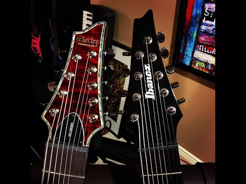 BATTLE OF THE 9 STRING GUITARS - Ibanez RG9 vs Schecter C9