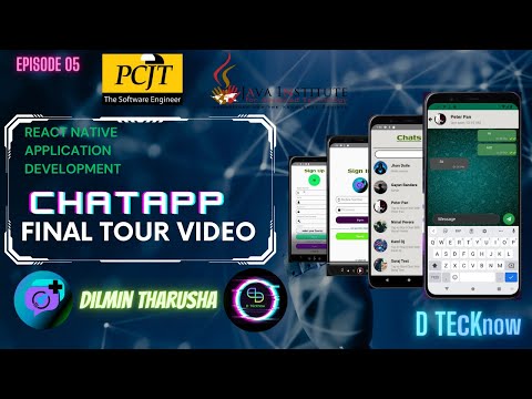 React Native | ChatApp | Tour Video | Java Institute | @dtecknow