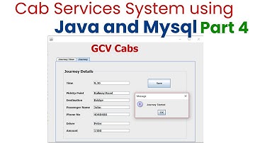 Cab Services System using Java and Mysql Part 4