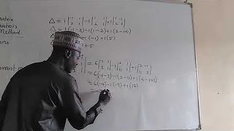 Solving Simultaneous equations with three unknown using determinants methods