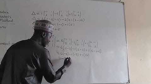 Solving Simultaneous equations with three unknown using determinants methods