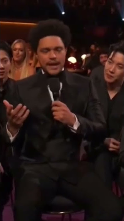 Trevor Noah with BTS Grammys 2022