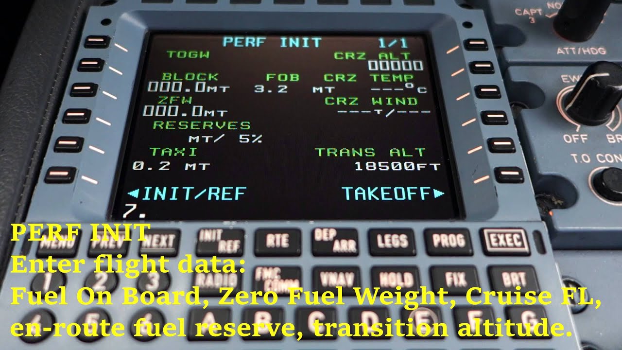Sukhoi SuperJet 100 FMS Programming: Take off preparation