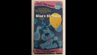 Closing To Blues Clues Blues Birthday 1998 Vhs 2002 Version & 2002 Reprint, Real & Rare