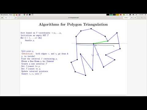 04 16 polygon triangulation - sweep line details - YouTube
