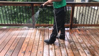 How to strip and pressure clean a wood deck