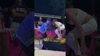 Girl Stumbles and Falls on Stage