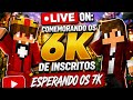 LIVE ON! 🔴 COMEMORANDO COM OS 6K DE INSCRITOS ESPERANDO OS 7K #minecraft #fypシ #fyp