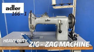 Adler 166-1 heavy duty barrel - shuttle zig - zag sewing machine