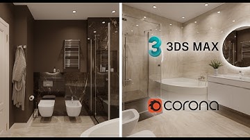 3dsMax Corona Render Interior Bathroom Design (Scratch To Finish) - 3ds Max + Corona Render