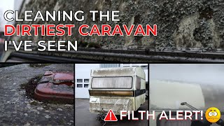 Cleaning a Extremely DIRTY Caravan! Satisfying Pressure Washing and Dirt Removal!