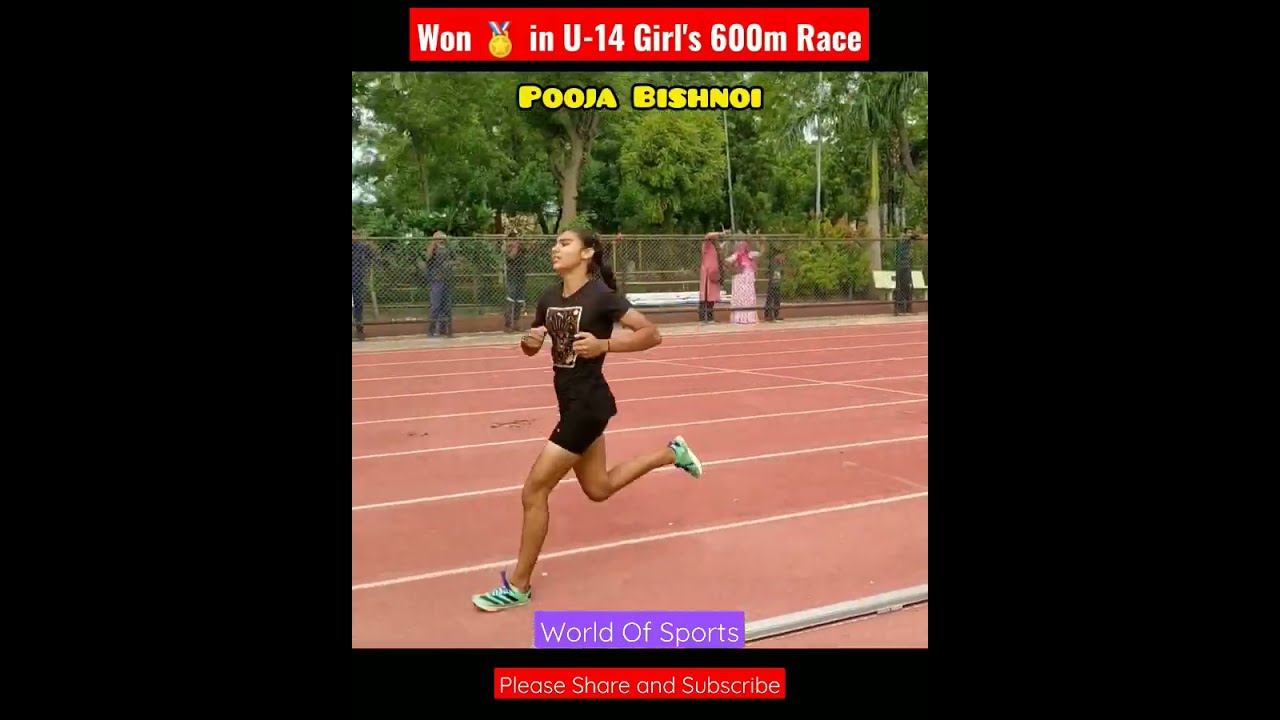 Pooja Bishnoi Won Gold Medal In U 14 Girl S 600m Race Jodhpur Athlete Athletics Games Running
