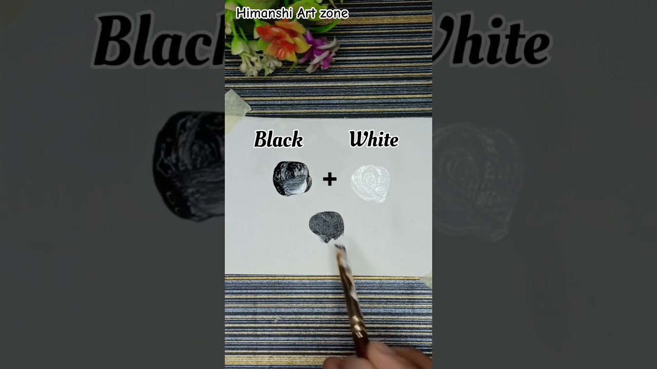 How To Make Gray Colour Color Mixing Shorts Youtuber Viral Art Video Satisfying Mix Colors