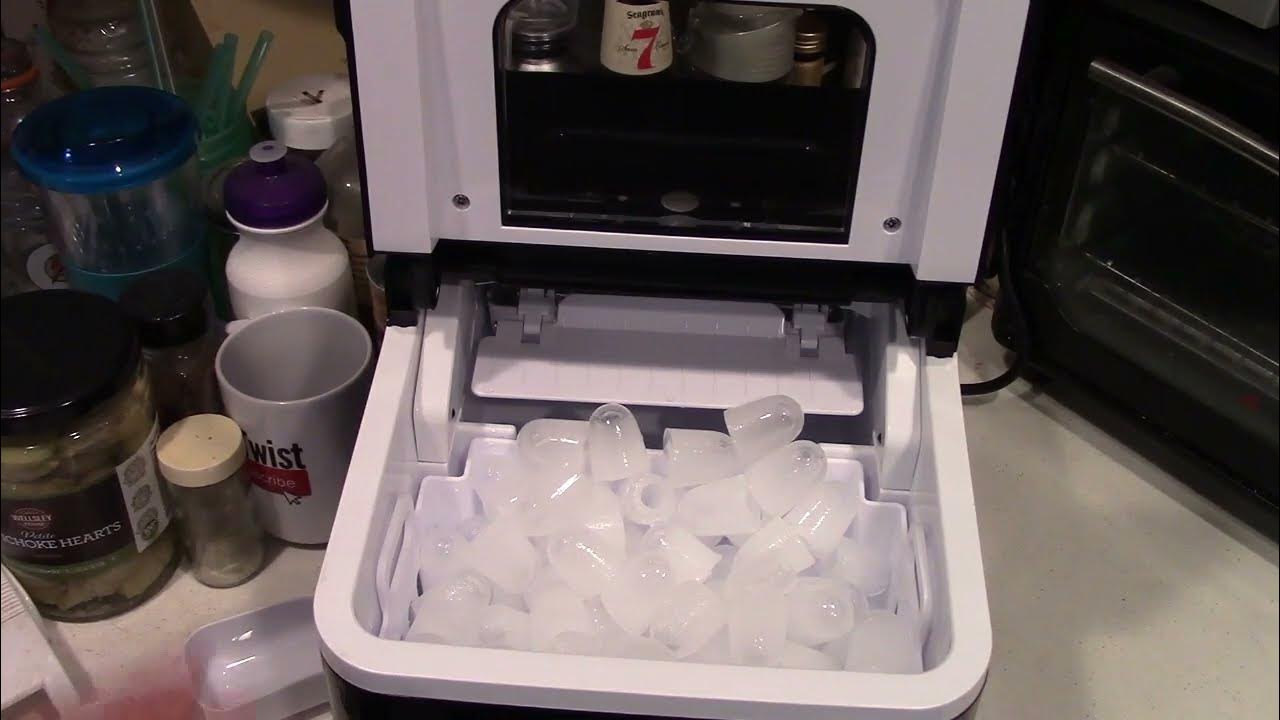 Ice Maker, Countertop, 2 Ice Sizes, 28 lbs Bullet Ice in 24H, Self-Clean, 9  Cubes in 5 Mins, Fohere