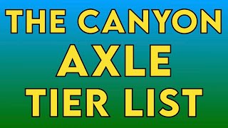 The Crawler Canyon Axle Tier List