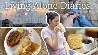 A day in my Life |Living Alone Diaries 💕🌸| Making pavbhaji 🤤 | Solitarylifeofpikky 🫶