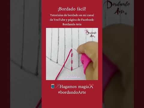 Punto de Hilvan. Bordado a mano. ¿Lista? ✨Hagamos magia ✨🪡#embroidery #bordar #stitching