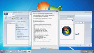 How to adjust performance options to speed up Windows 7 computer?