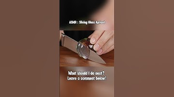 ASMR: SLICING GLASS APRICOT #aiasmr #aigenerated #aiglass #veo3