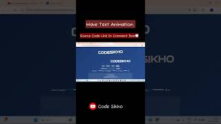 Text Animation Hack Every Developer Needs #css #webdevelopment #shorts Code Sikho with AJ