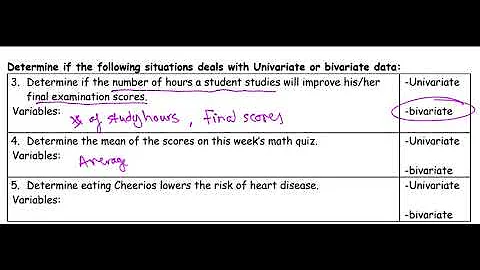 Univariate vs  Bivariate Data