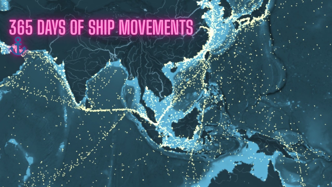 365 Days of Ship Movements — Global Routes Animation