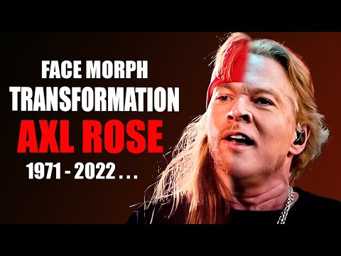 Axl Rose Transformação Face Morph Evolution 1971 2022