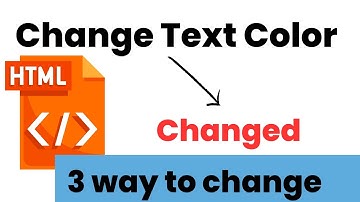 How to change text color in HTML 2025