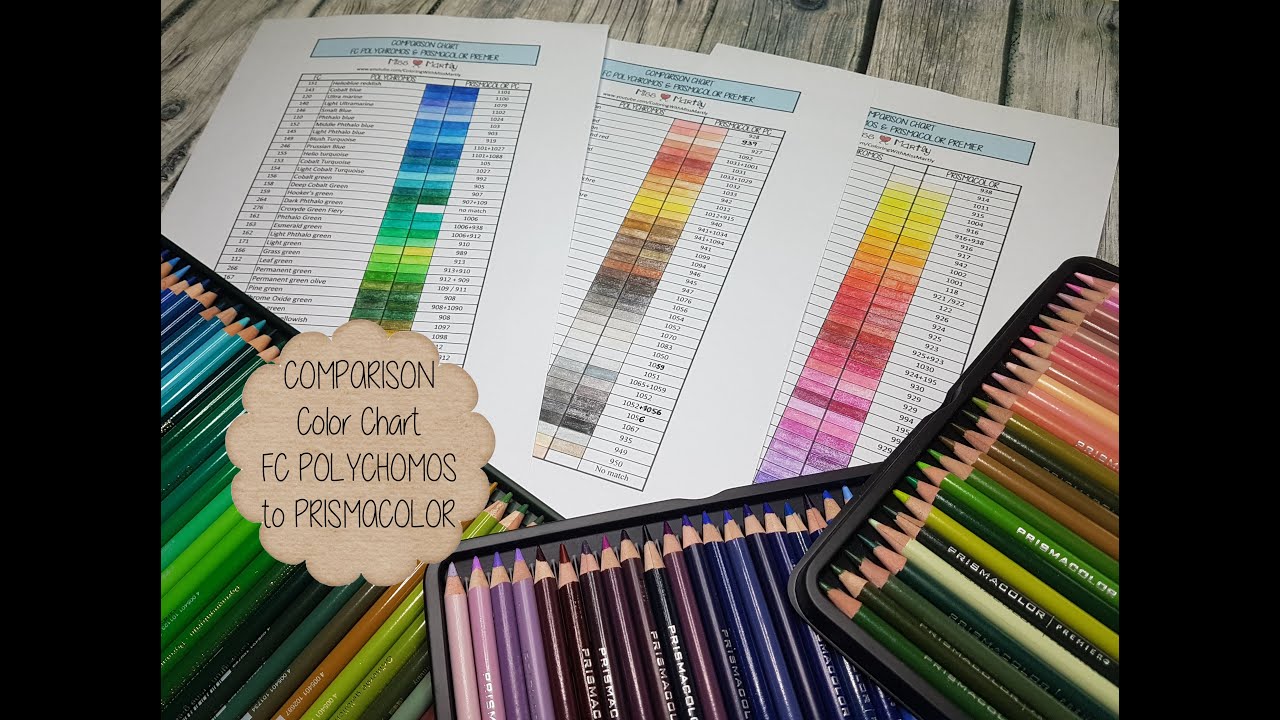 Staedter Conversion Chart For Prismacolor Pencils