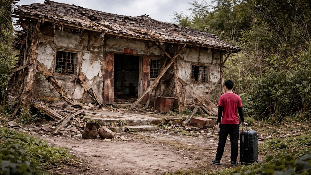 Given dilapidated old house, young engineer renovated it into new place to live during his work trip