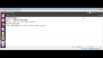 Bash script to send message to all logged in users in Linux