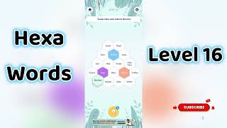 Hexa Word level 16| Hexa Words Sort Associations level 16 Answers
