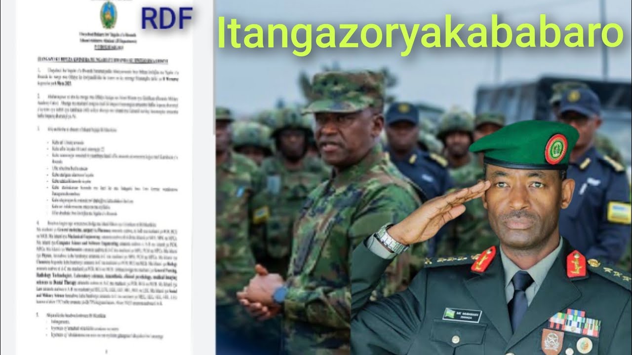 Itangazo Rya Rdf Itangazo ryakababaro rya RDF yapfushije aba wofusiye 6 baguyemungamba ...