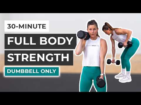 30-Minute Full Body Dumbbell Workout (Strength, Power and Abs)