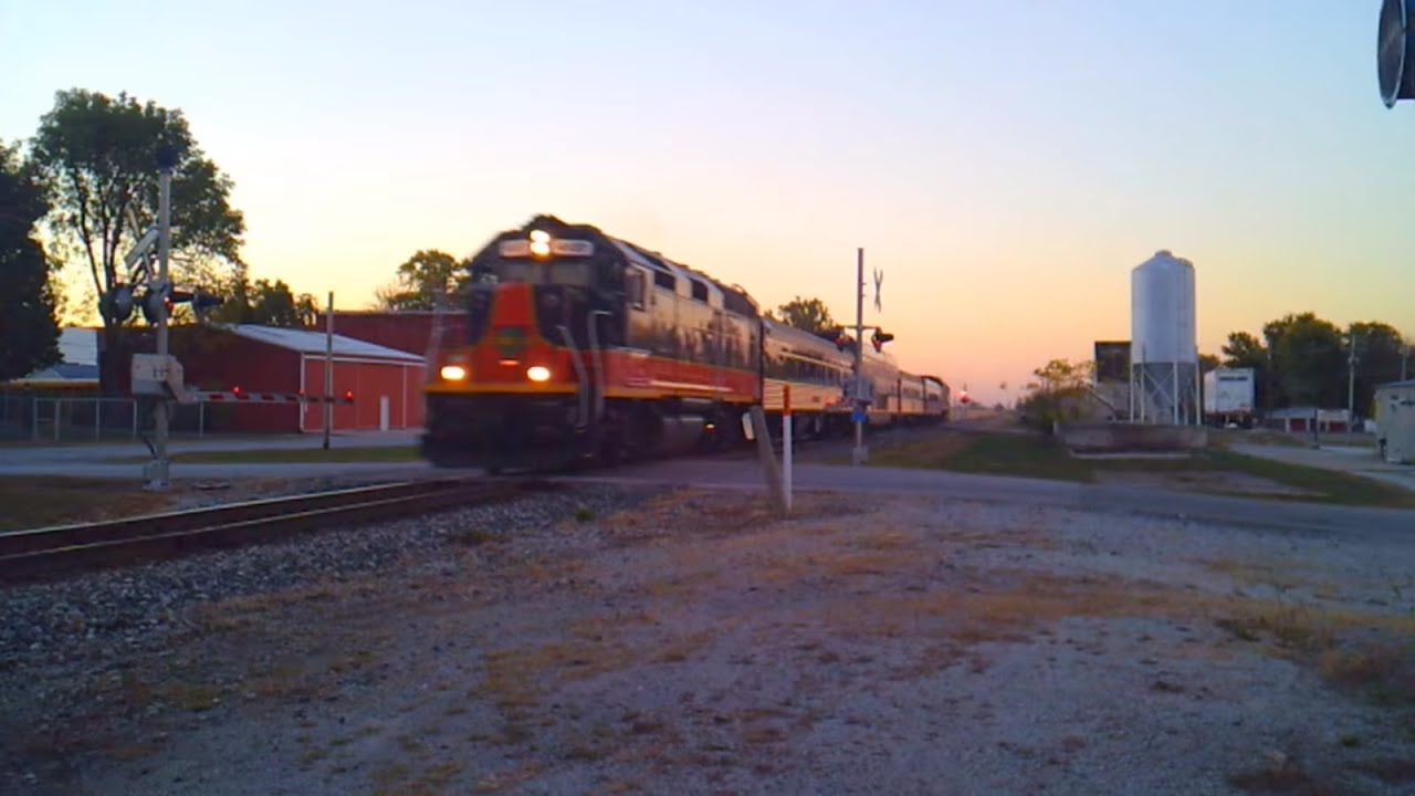 AMTK 851 w/ SLRG 4137 and SLRG 4144 at Walnut Street in Chalmers, Indiana YouTube