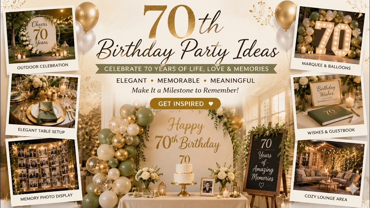 70th Birthday Party Ideas to Create an Unforgettable Milestone