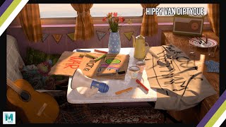 Hippy Van diptyque (Modeling, rendering, lighting,...) Maya Renderman