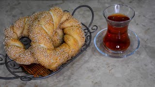 طريقة  عمل السميت التركي بدون بيض  _ How to make  vegan Turkish Simit Recipes  _ Sesame Bagel Bread